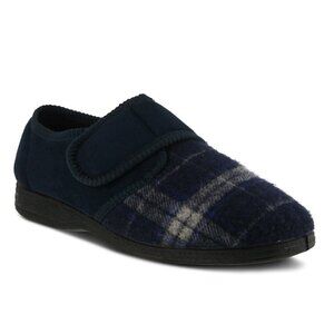 Spring Step Boris Men’s Slippers | Navy Multi | Size 42 (US 9) | Indoor/Outdoor
